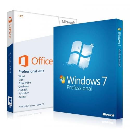 Windows 7 Professional + Office 2013 Professional Download + License Key